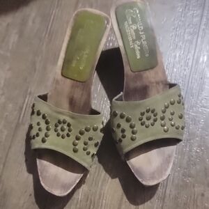 Donald J. Pliner Olive Studded Mules